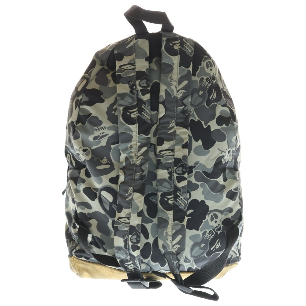 STUSSY(ステューシー) ×A BATHING APE CAMO BACKPACK 30周年 カモ柄 ナイロンバックパック リュックサック グレー