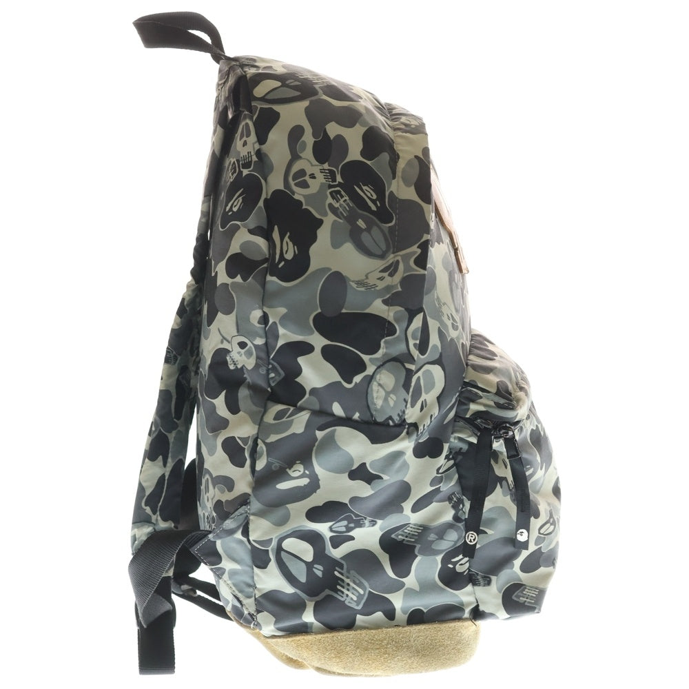 STUSSY(ステューシー) ×A BATHING APE CAMO BACKPACK 30周年 カモ柄 ナイロンバックパック リュックサック グレー