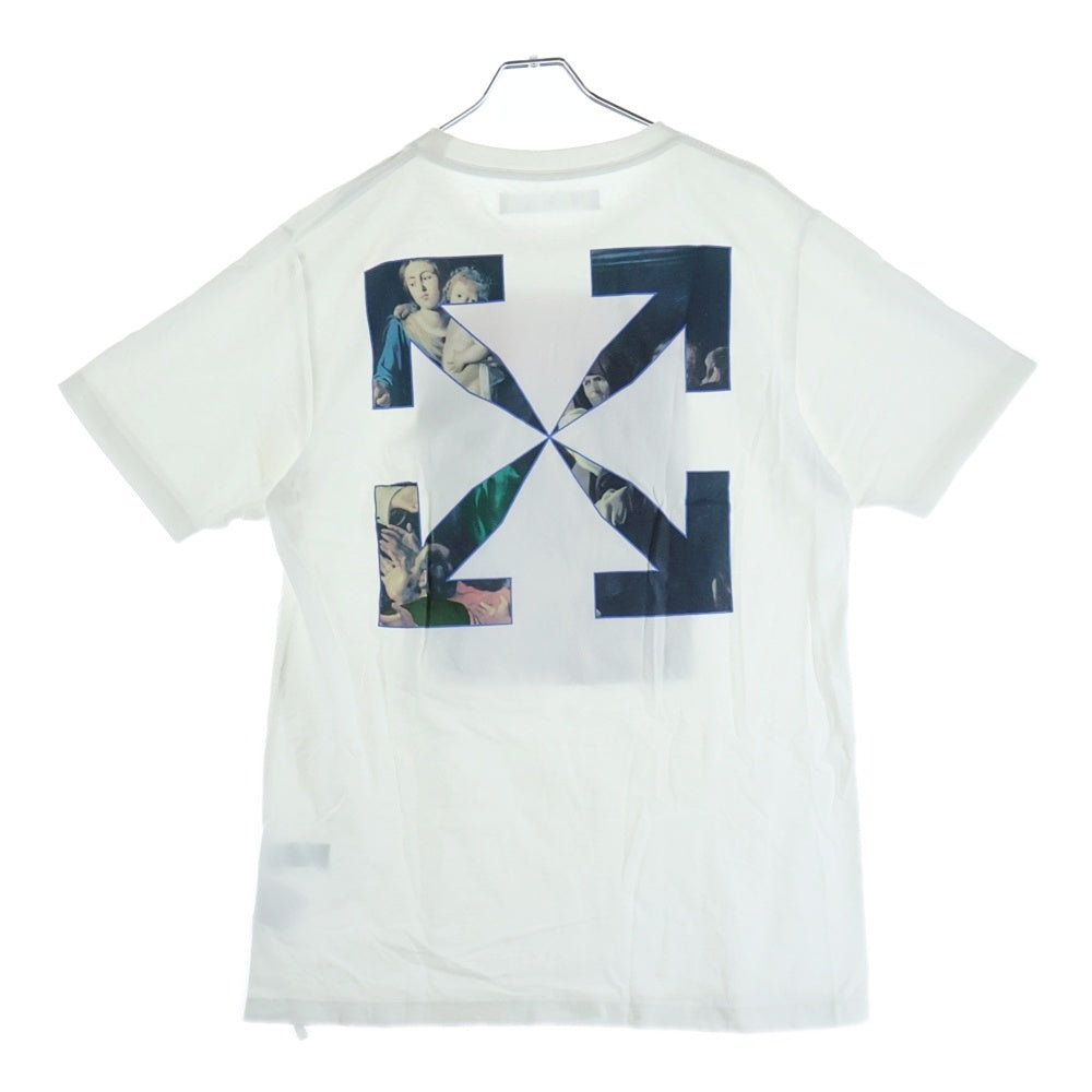 OFF-WHITE(オフホワイト) 20AW CARAVAGGIO PAINTING S/S TEE カラヴァッジョ ペインティング クルーネック 半袖Tシャツ カットソー ホワイト OMAA027E20JER008