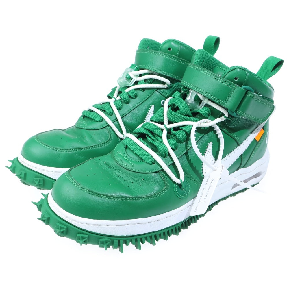 NIKE(ナイキ) ×OFF-WHITE AIR FORCE 1 MID SP LTHR エアフォース1 SP LTHR ミッドカットスニーカー グリーン US10/28cm DR0500-300
