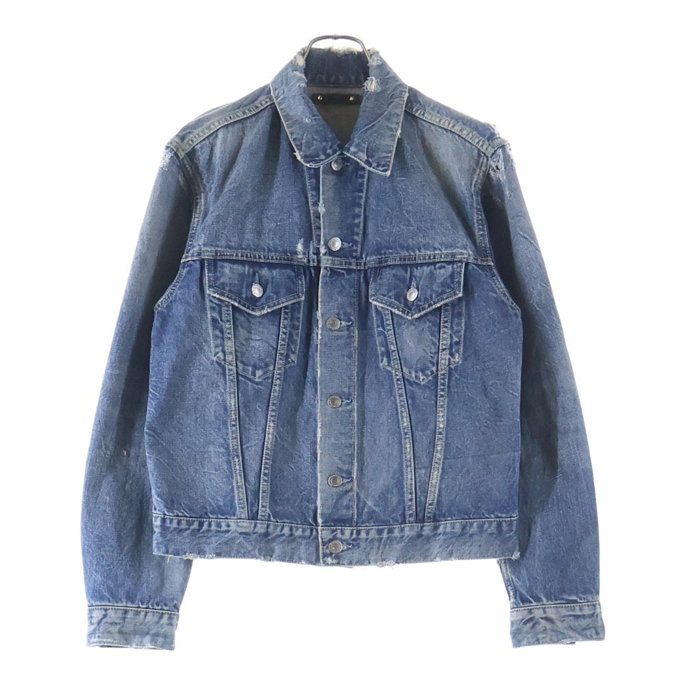 MINEDENIM(マインデニム) 18AW ダメージ加工 デニムトラッカージャケット インディゴ 1808-8001-85-022