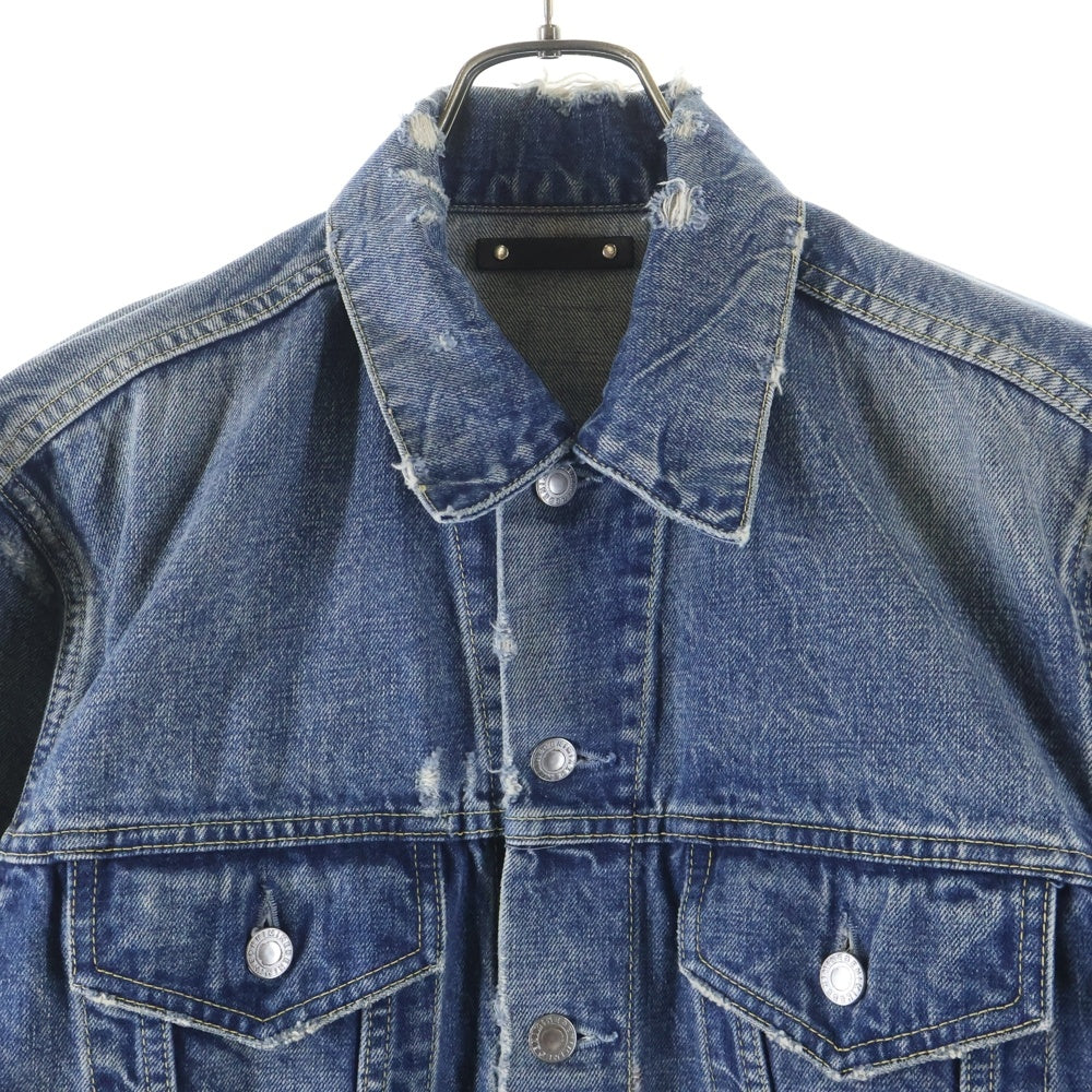 MINEDENIM(マインデニム) 18AW ダメージ加工 デニムトラッカージャケット インディゴ 1808-8001-85-022