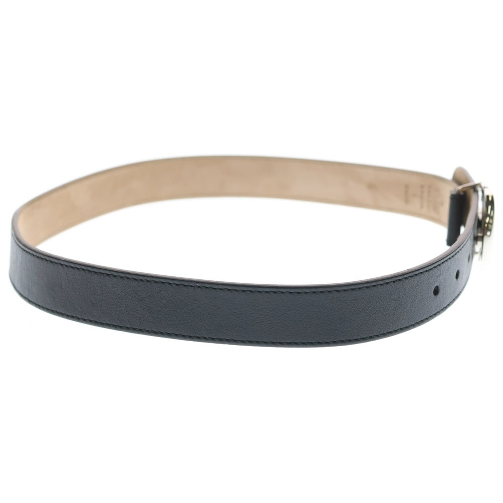 GUCCI(グッチ) チルドレンズ ダブルGバックル レザーベルト ブラック キッズ 432707 B960N