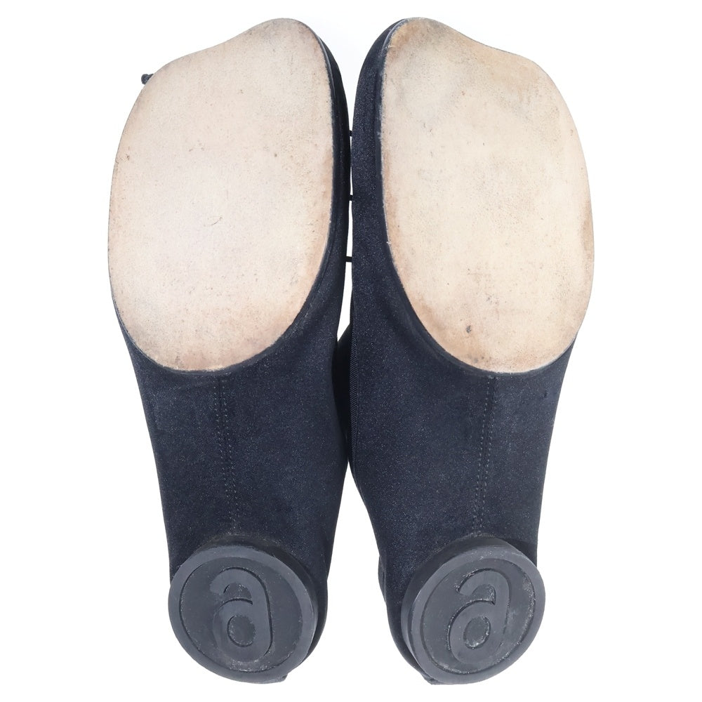 MM6 Maison Margiela(エムエムシックスメゾンマルジェラ) 24SS アナトミック リボンデザイン バレエ シューズ ブラック S59WZ0093