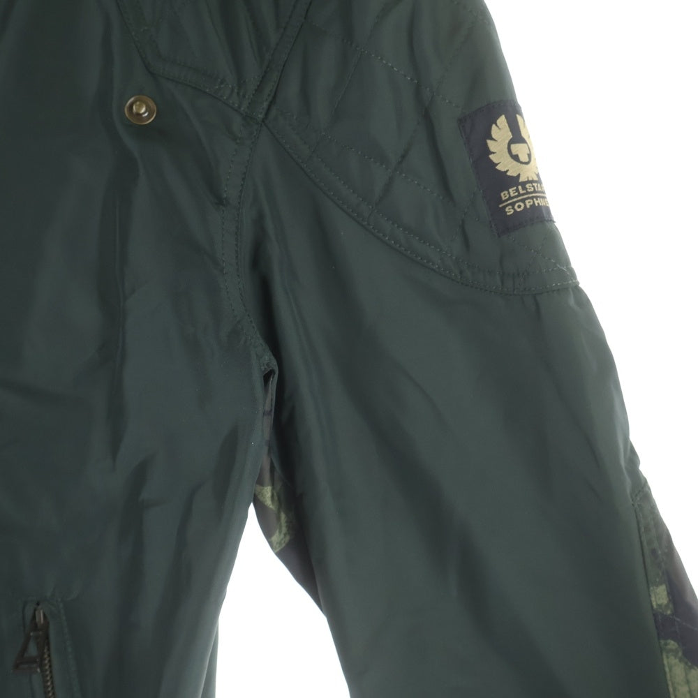 BELSTAFF(ベルスタッフ) ×SOPHNET ソフネット ナイロン ダブルライダースジャケット カーキ PROD-2016-1635-1