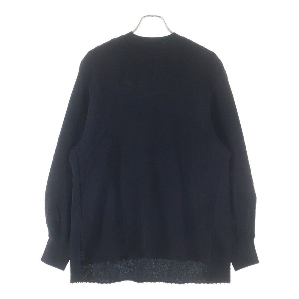 Mame Kurogouchi(マメ クロゴウチ) 23AW FLORAL JACQUARD KNITTED TOP フローラルジャガード ニットトップス セーター ブラック レディース MM23PF-KN717