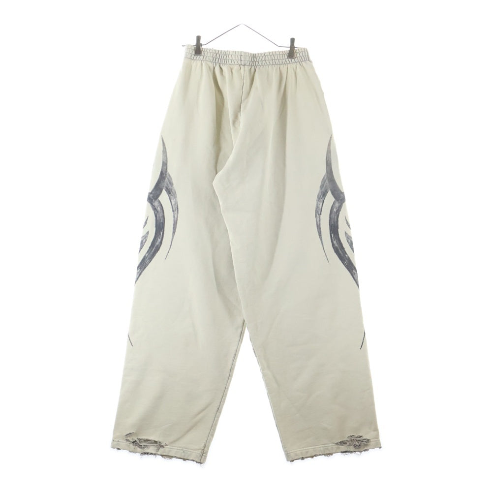 BALENCIAGA(バレンシアガ) 24AW Y2K Baggy Sweatpants ダメージ加工 バギースウェットパンツ グレー 803266 TRVG2