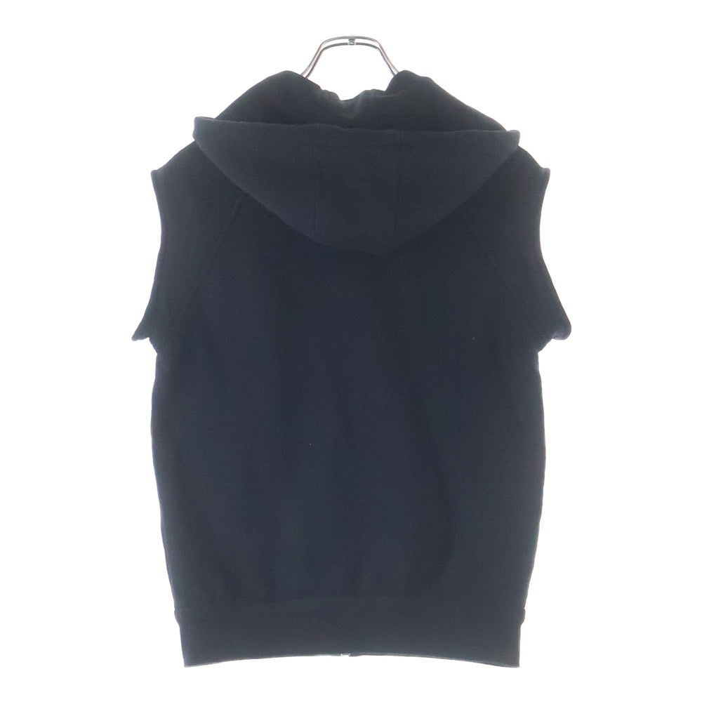 CHROME HEARTS(クロムハーツ) LI'L PUDGE SS クロスパッチ付き ダガージップ ノースリーブ パーカー ブラック
