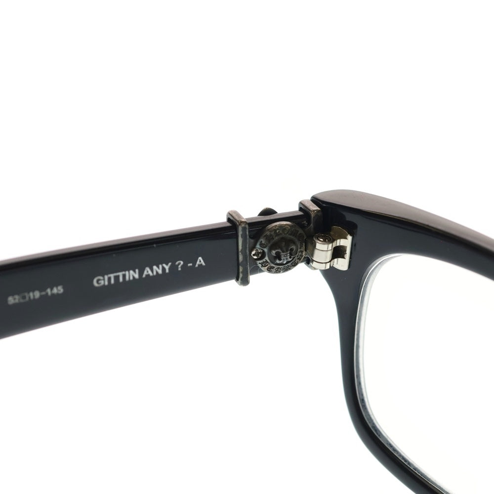 CHROME HEARTS(クロムハーツ) GITTIN ANY?-A BSフレアテンプル ウェリントン サングラス 眼鏡 メガネ アイウェア ブラック