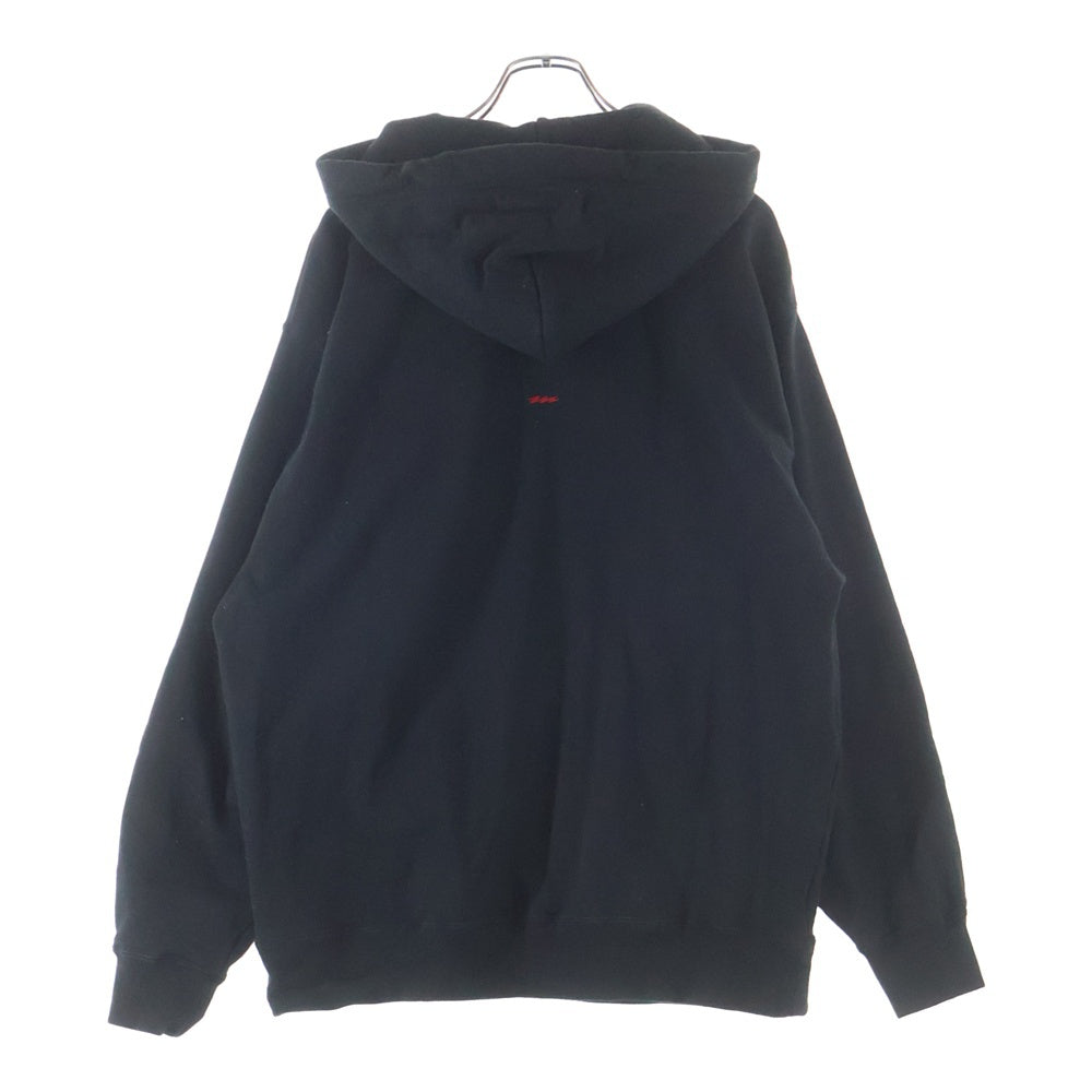 WTAPS(ダブルタップス) 23SS DESIGN 02 HOODY COTTON DSQG フロントロゴ刺繍 プルオーバースウェットパーカー フーディー ブラック 231ATDT-CSM09
