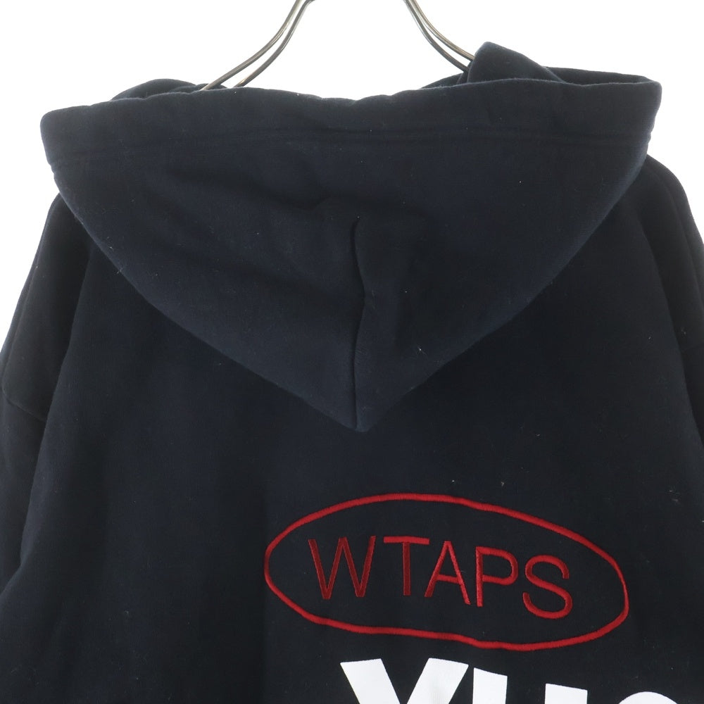 WTAPS(ダブルタップス) 23AW OBJ 01 HOODY COTTON PROTECT 両面ロゴ刺繍 プルオーバースウェットパーカー フーディー ブラック 232ARDT-CSM10