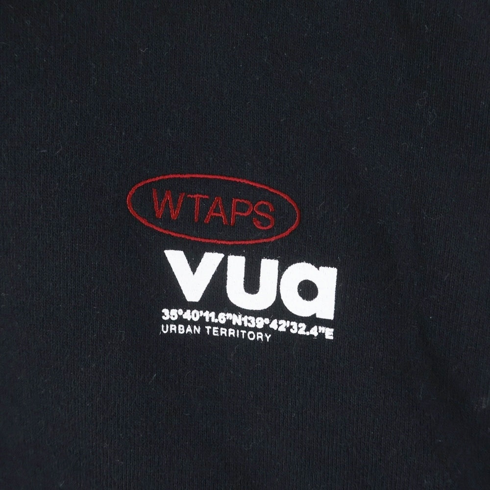 WTAPS(ダブルタップス) 23AW OBJ 01 HOODY COTTON PROTECT 両面ロゴ刺繍 プルオーバースウェットパーカー フーディー ブラック 232ARDT-CSM10