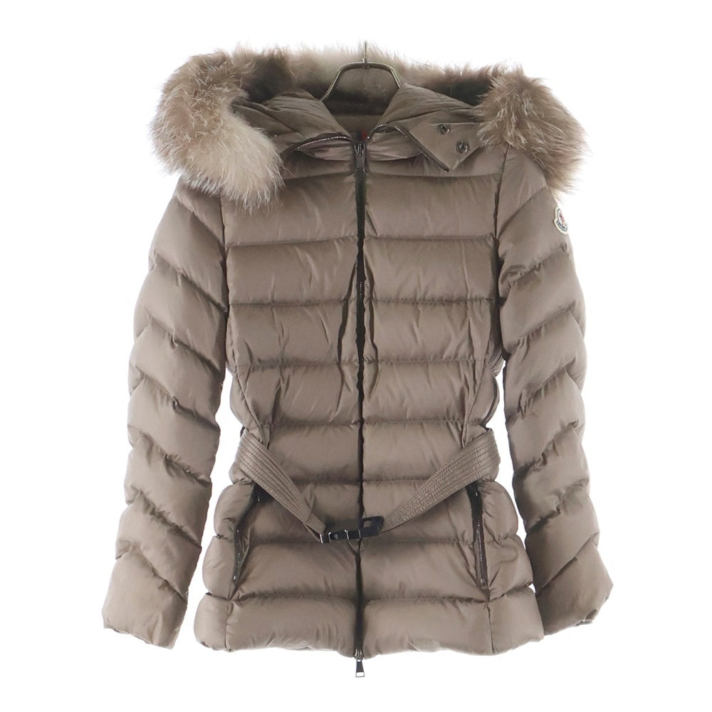 MONCLER(モンクレール) 21AW CUPIDONE キュピドン ベルテッド ファーフーデッドダウンコート ジャケット レディース ブラウン G20931A00094