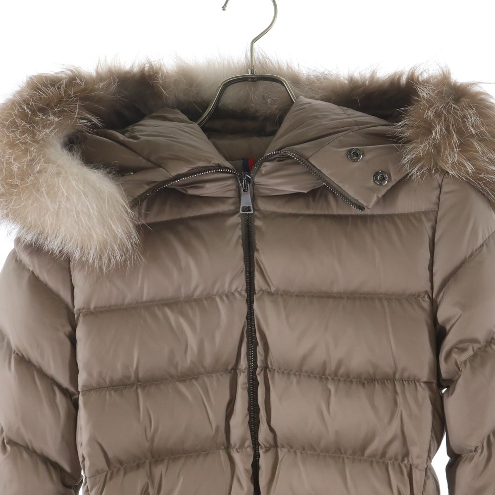 MONCLER(モンクレール) 21AW CUPIDONE キュピドン ベルテッド ファーフーデッドダウンコート ジャケット レディース ブラウン G20931A00094
