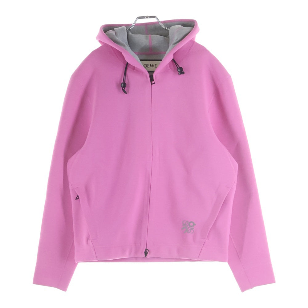 LOEWE(ロエベ) 24SS ×ON HOODIE IN TECHNICAL JERSEY テクニカルジャージー フーデットジップアップパーカー ピンク H929Y25J01