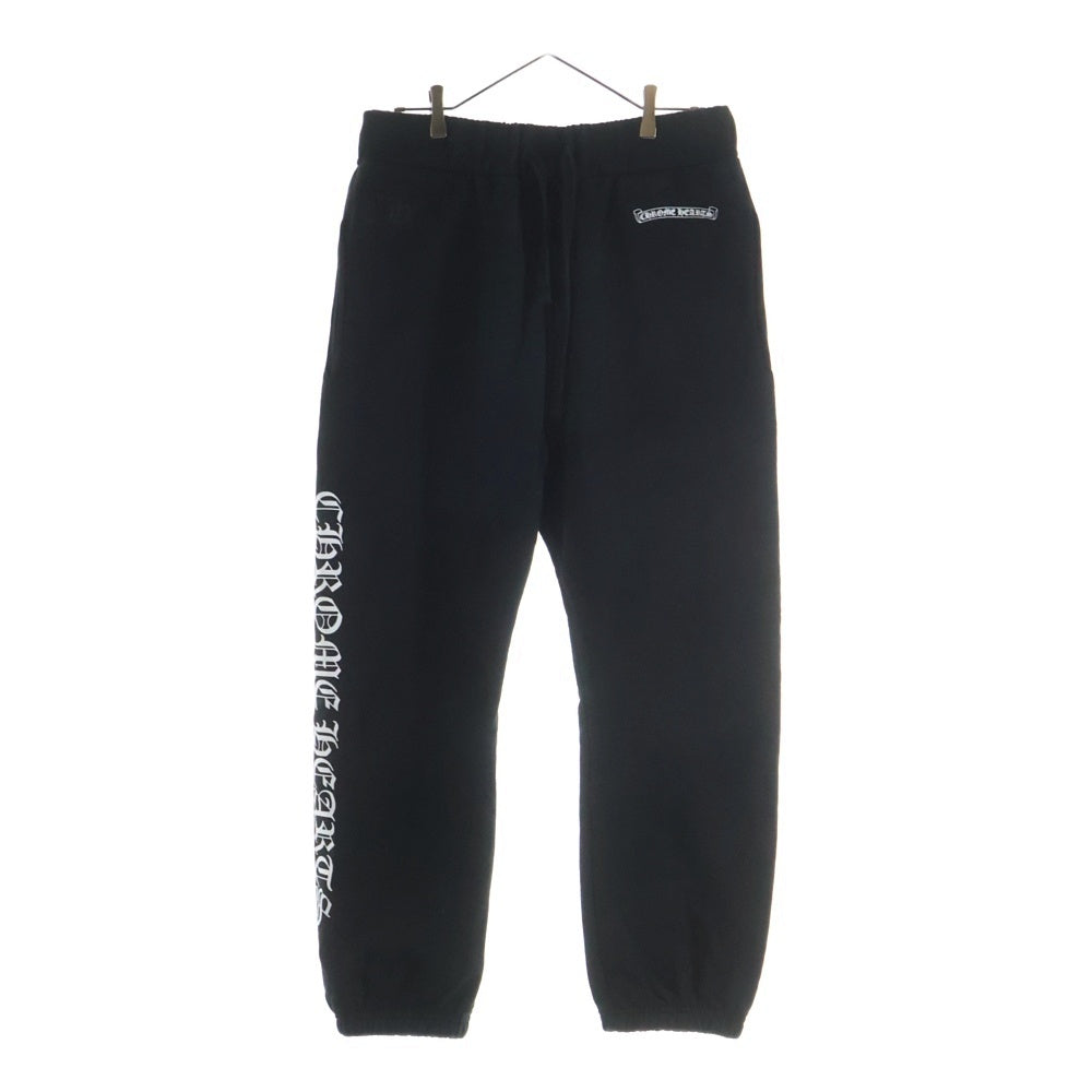 CHROME HEARTS(クロムハーツ) SWEAT PANTS FUCK YOU スクロールラベル サイドロゴ スウェットパンツ ブラック