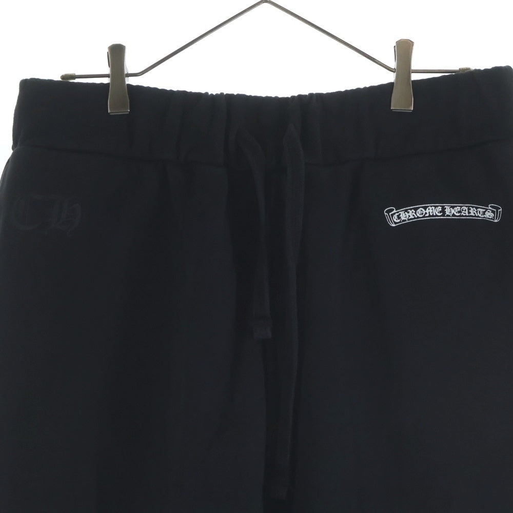 CHROME HEARTS(クロムハーツ) SWEAT PANTS FUCK YOU スクロールラベル サイドロゴ スウェットパンツ ブラック