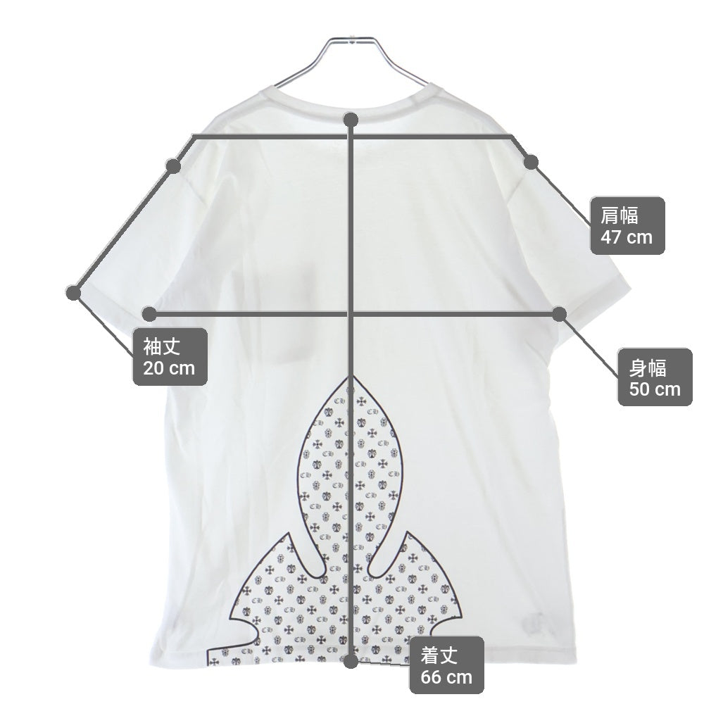 CHROME HEARTS(クロムハーツ) FLEURKNEE TEE フレアニー プリント クルーネック 半袖Tシャツカットソー ホワイト