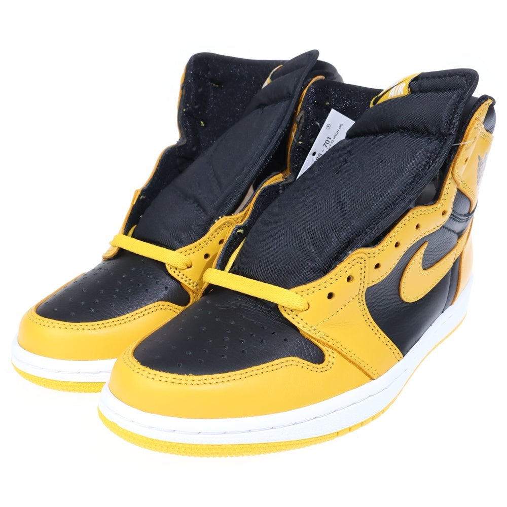 NIKE(ナイキ) AIR JORDAN1 RETRO HIGH OG POLLEN エアジョーダン 1 レトロ パラン ハイカットスニーカー イエロー/ブラック US9/27.0cm 555088-701