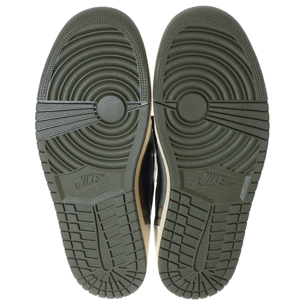 NIKE(ナイキ) ×TRAVIS SCOTT AIR JORDAN 1 LOW OG REVERSE OLIVE トラヴィススコット エアジョーダン リバースオリーブ ローカットスニーカー US11.5/29.5cm DM7866-200