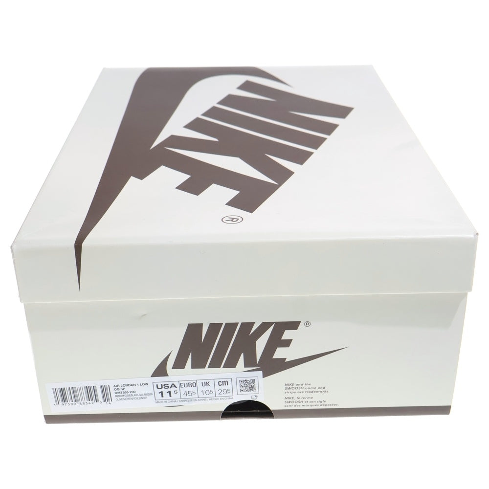 NIKE(ナイキ) ×TRAVIS SCOTT AIR JORDAN 1 LOW OG REVERSE OLIVE トラヴィススコット エアジョーダン リバースオリーブ ローカットスニーカー US11.5/29.5cm DM7866-200