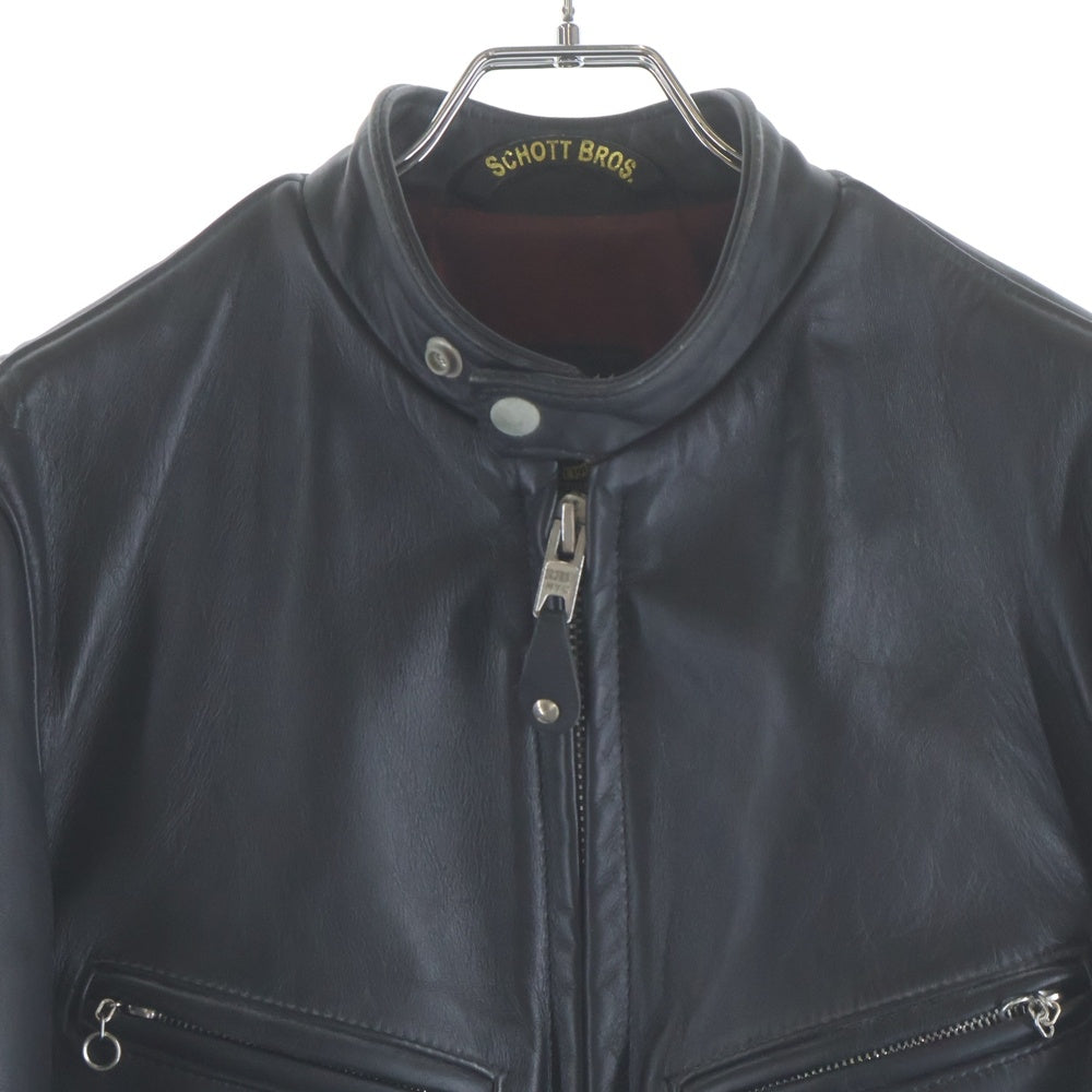 SCHOTT(ショット) 641XX 60S復刻 ステアハイド シングルライダースジャケット ブラック 9007