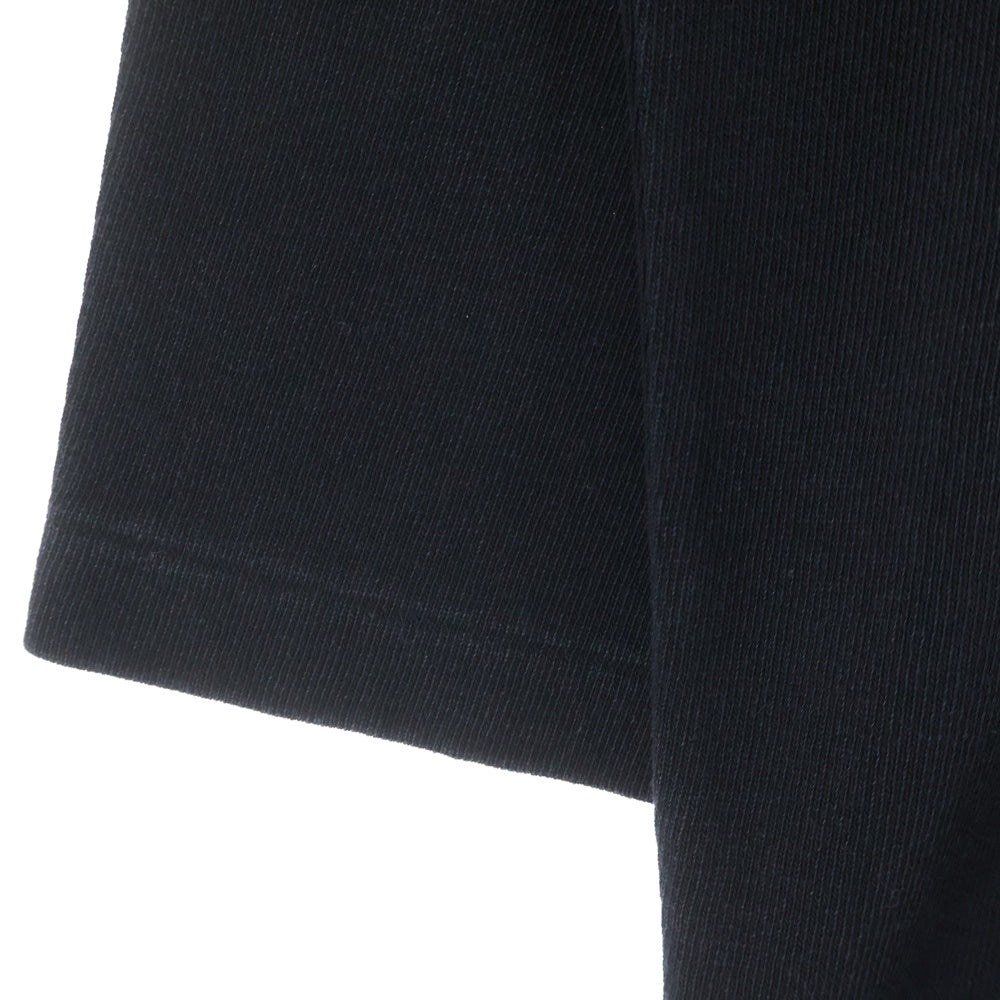 COMOLI(コモリ) 25SS コットンジャージ ベースボールTシャツ 長袖クルーネックカットソー ブラック B01-05004