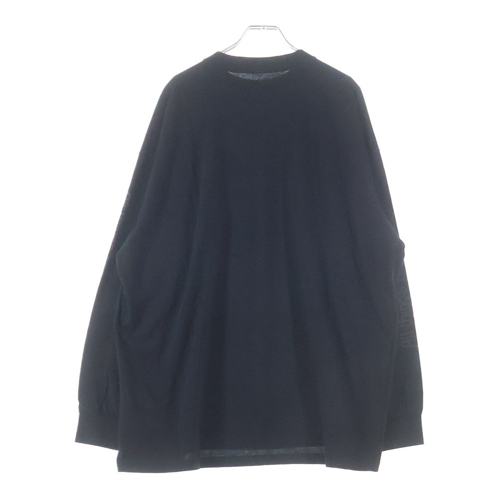 COMOLI(コモリ) 25AW コットンカシミヤ 長袖Tシャツ クルーネックカットソー ブラック C03-05009