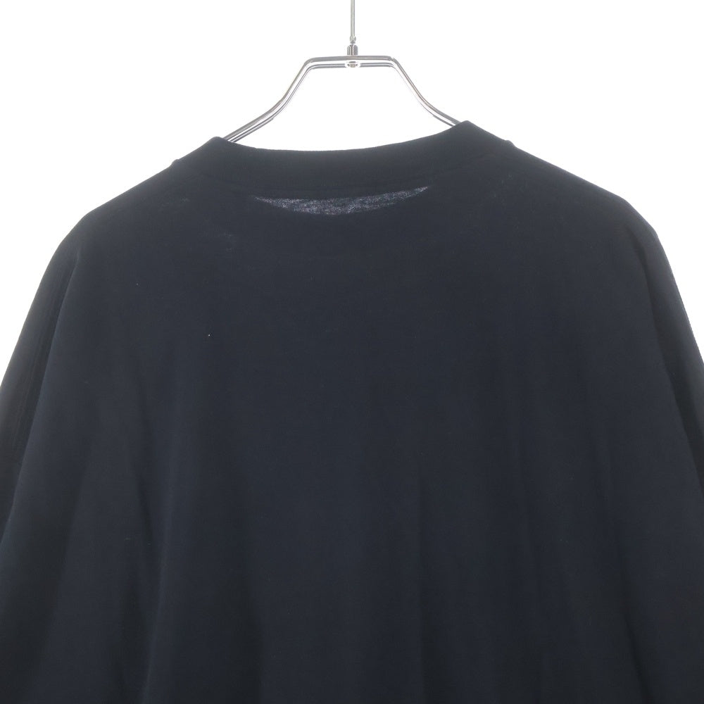 COMOLI(コモリ) 25AW コットンカシミヤ 長袖Tシャツ クルーネックカットソー ブラック C03-05009