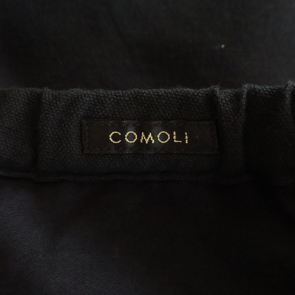 COMOLI(コモリ) 25SS コットンダックス テーパードパンツ ブラック B01-03007