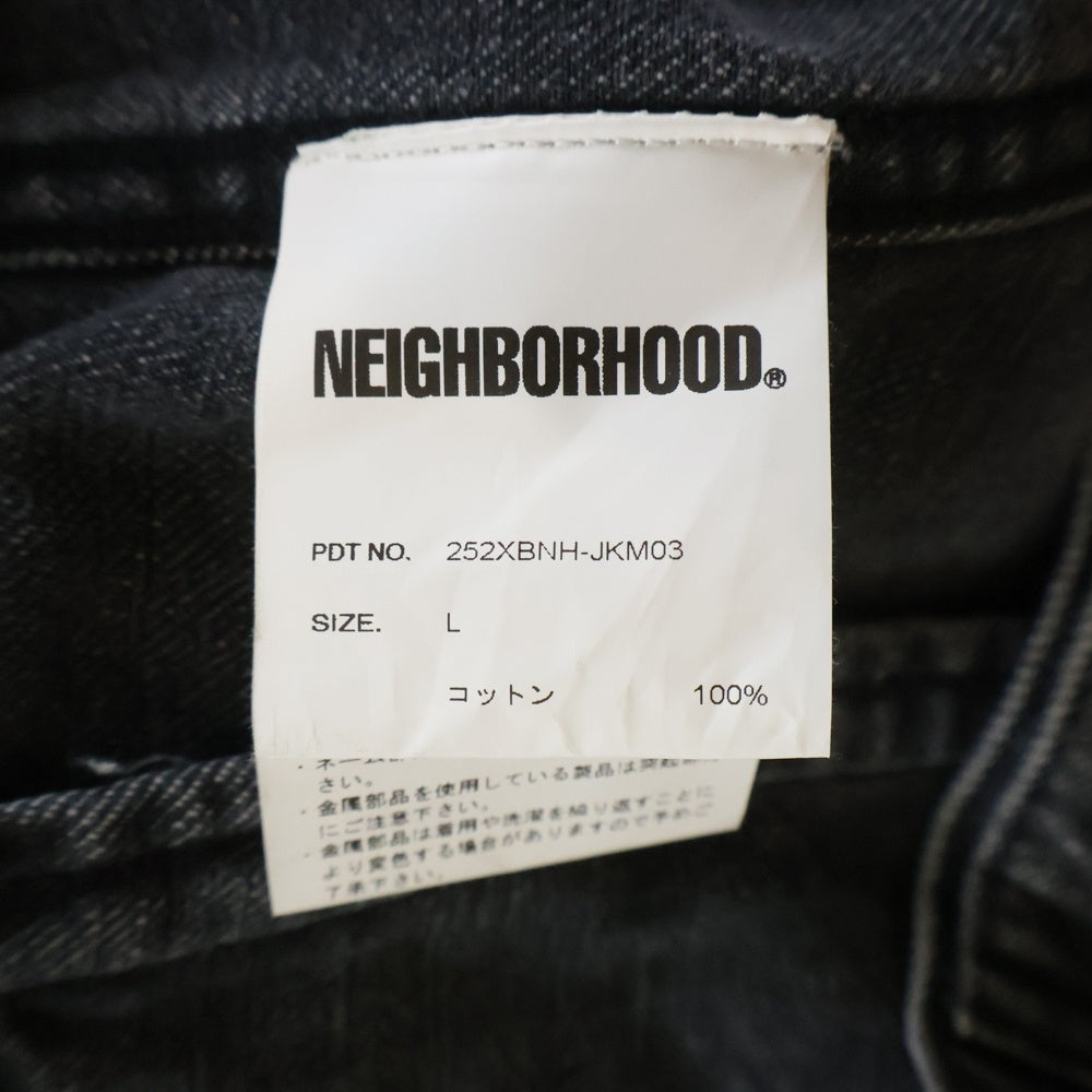 NEIGHBORHOOD(ネイバーフッド) 25AW WASHED BLACK DENIM TYPE-4 JACKET ウォッシュド TYPE-4 デニムジャケット ブラック 252XBNH-JKM03