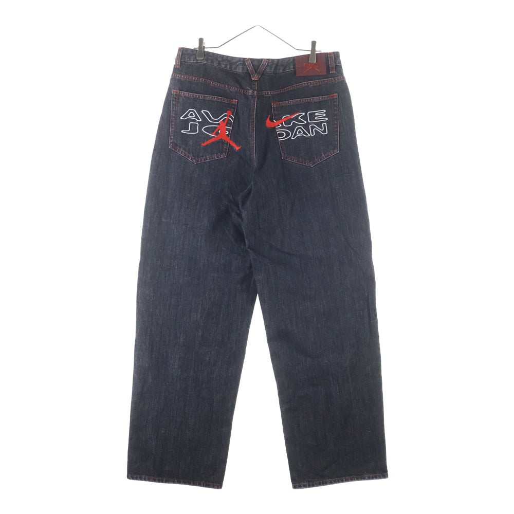AWAKE NY(アウェイク ニューヨーク) ×JORDAN 5 WASHED DENIM JEANS ジョーダン5 ウォッシュドデニムパンツ ジーンズ ブラック IB7298-010