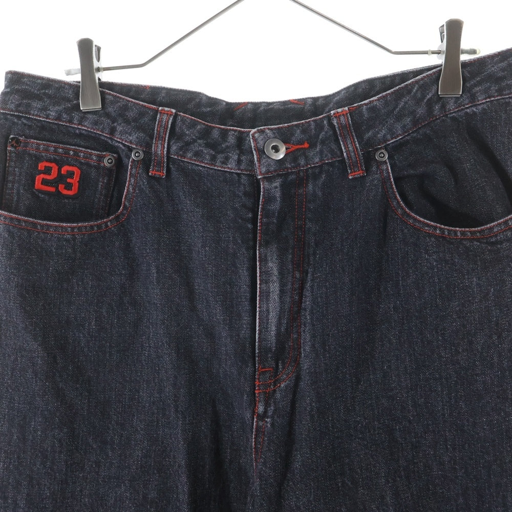 AWAKE NY(アウェイク ニューヨーク) ×JORDAN 5 WASHED DENIM JEANS ジョーダン5 ウォッシュドデニムパンツ ジーンズ ブラック IB7298-010