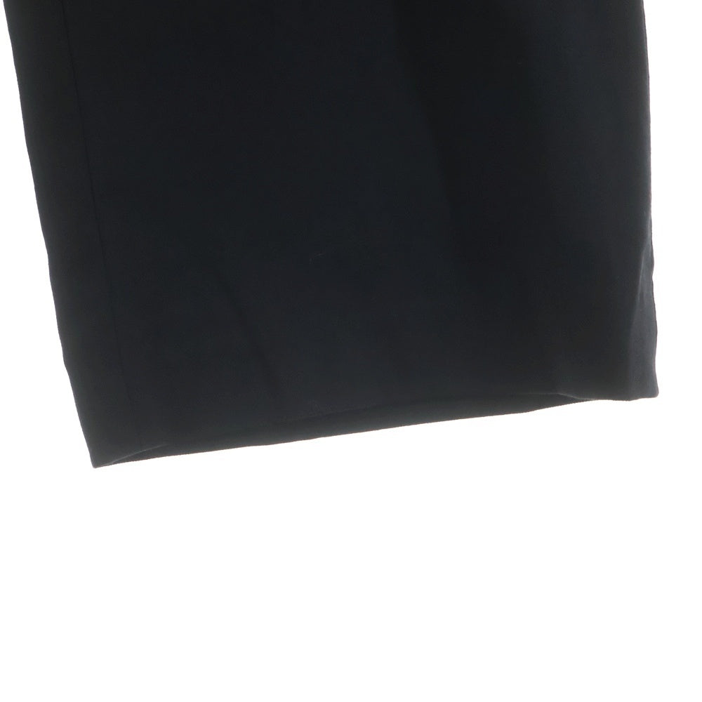 LOEWE(ロエベ) WOOL GABARDINE WIDE PANTS ウールギャバジン ジップアップ ワイドストレート パンツ ブラック Q825331X06