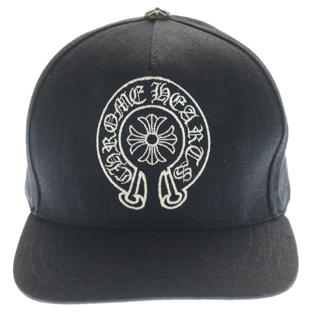 CHROME HEARTS(クロムハーツ) BASEBALL TRUCKER CAP ホースシュー刺繍 トラッカー ベースボールキャップ 帽子 ブラック