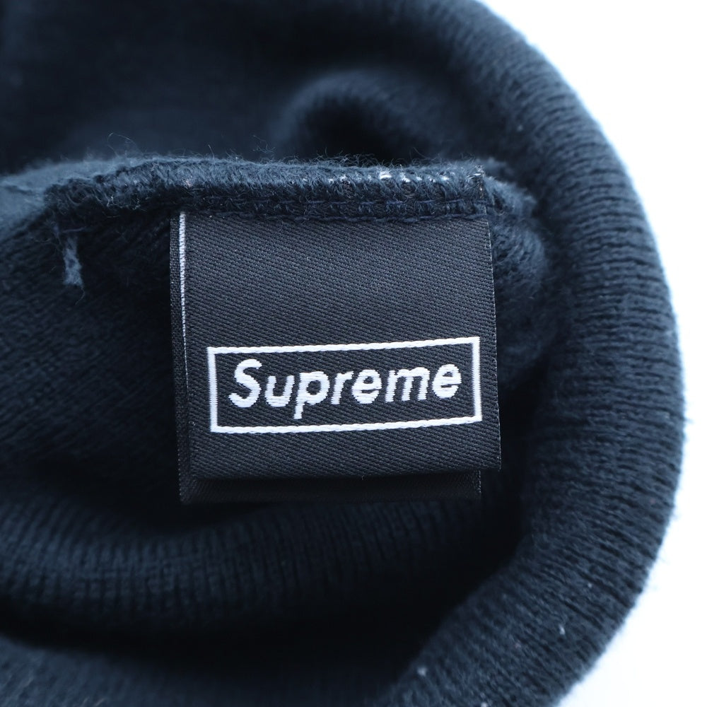 SUPREME(シュプリーム) 19AW ×NEW ERA Box Logo Beanie ニューエラ バンダナボックスロゴ アクリルニット ビーニー 帽子 ネイビー