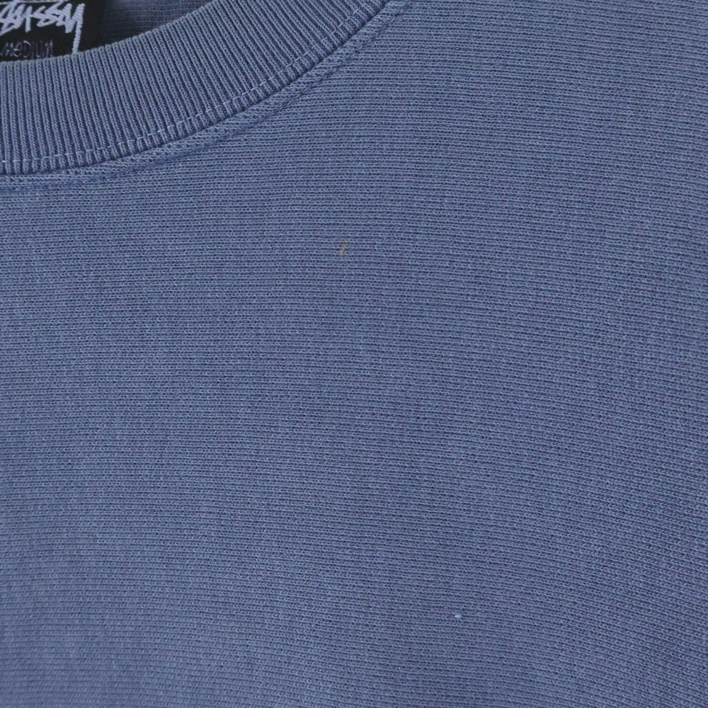 STUSSY(ステューシー) 24AW BUANA CREW PIGMENT DYED ブアナ クルー ピグメント ダイ バックプリント クルーネック スウェット プルオーバー ブルー