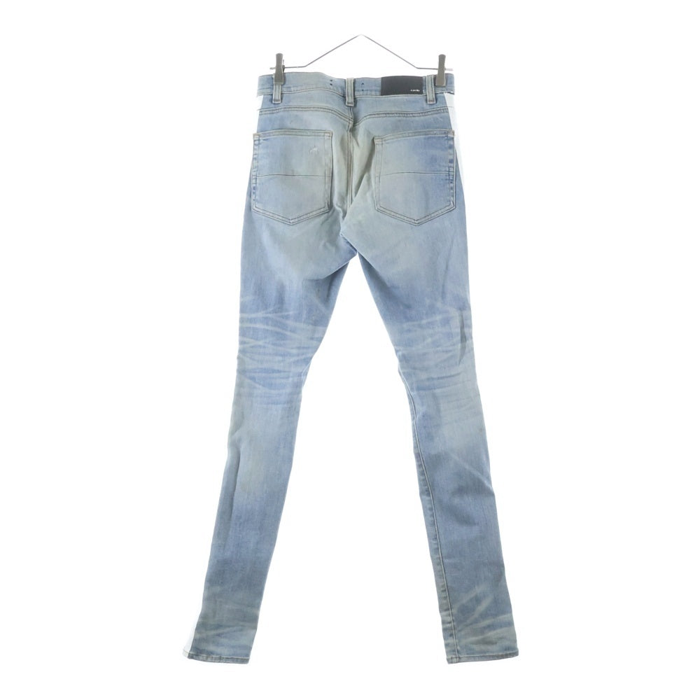 AMIRI(アミリ) 18SS サイドライン ダメージ加工 スキニーデニムパンツ インディゴ MBTRJ-DES