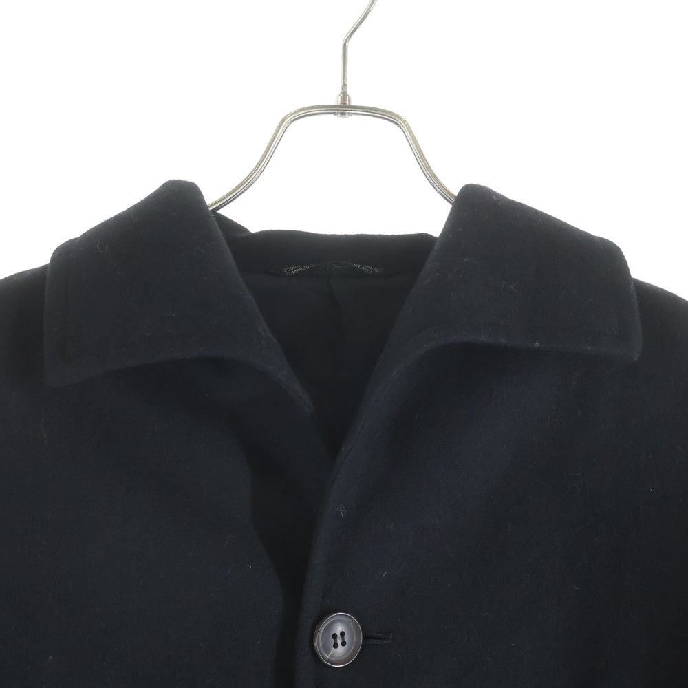 Yohji Yamamoto(ヨウジヤマモト) 90S ARCHIVE ウール ビッグカラー バックプリント ショートスリーブジャケット ブラック