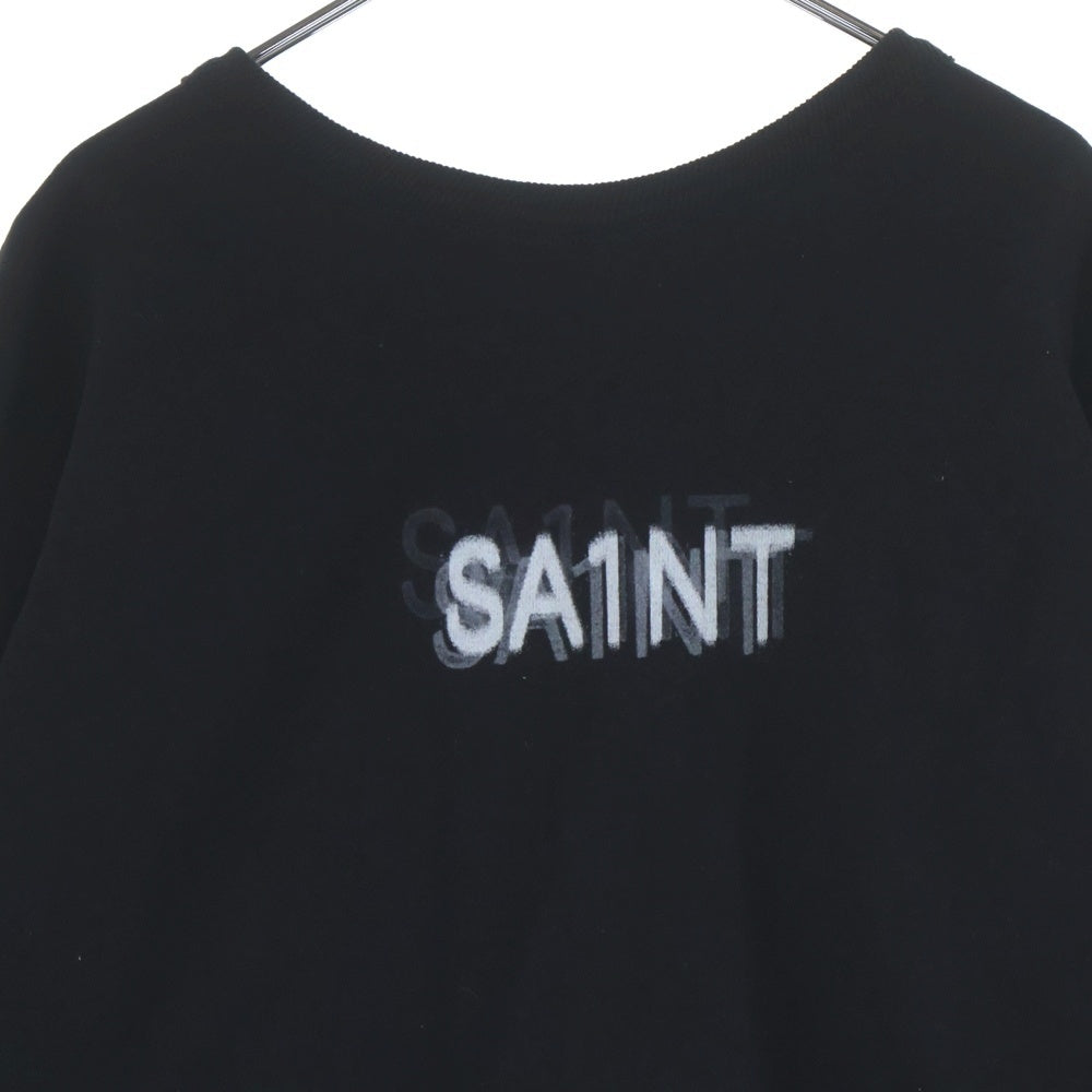 SAINT MICHAEL(セントマイケル) 25SS SEVEN DEADLY CRW N SWT セブンデッドリー クルーネックスウェットシャツ トレーナー ブラック SM-HR8-0000-044
