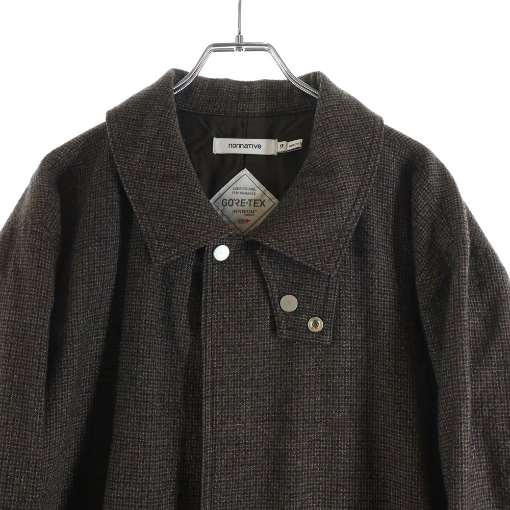 nonnative(ノンネイティブ) PLOWMAN COAT プロウマン ウール ゴアテックス ボタンアップ ロングコート ブラウン NN-J3917