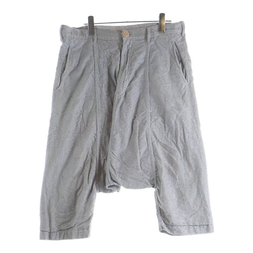 COMME des GARCONS HOMME PLUS(コムデギャルソンオムプリュス) 13SS コットンパイル ジップフライ ハーフサルエルパンツ グレー PK-P083