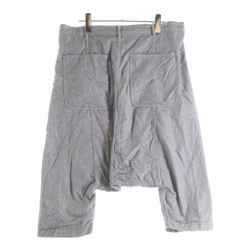 COMME des GARCONS HOMME PLUS(コムデギャルソンオムプリュス) 13SS コットンパイル ジップフライ ハーフサルエルパンツ グレー PK-P083