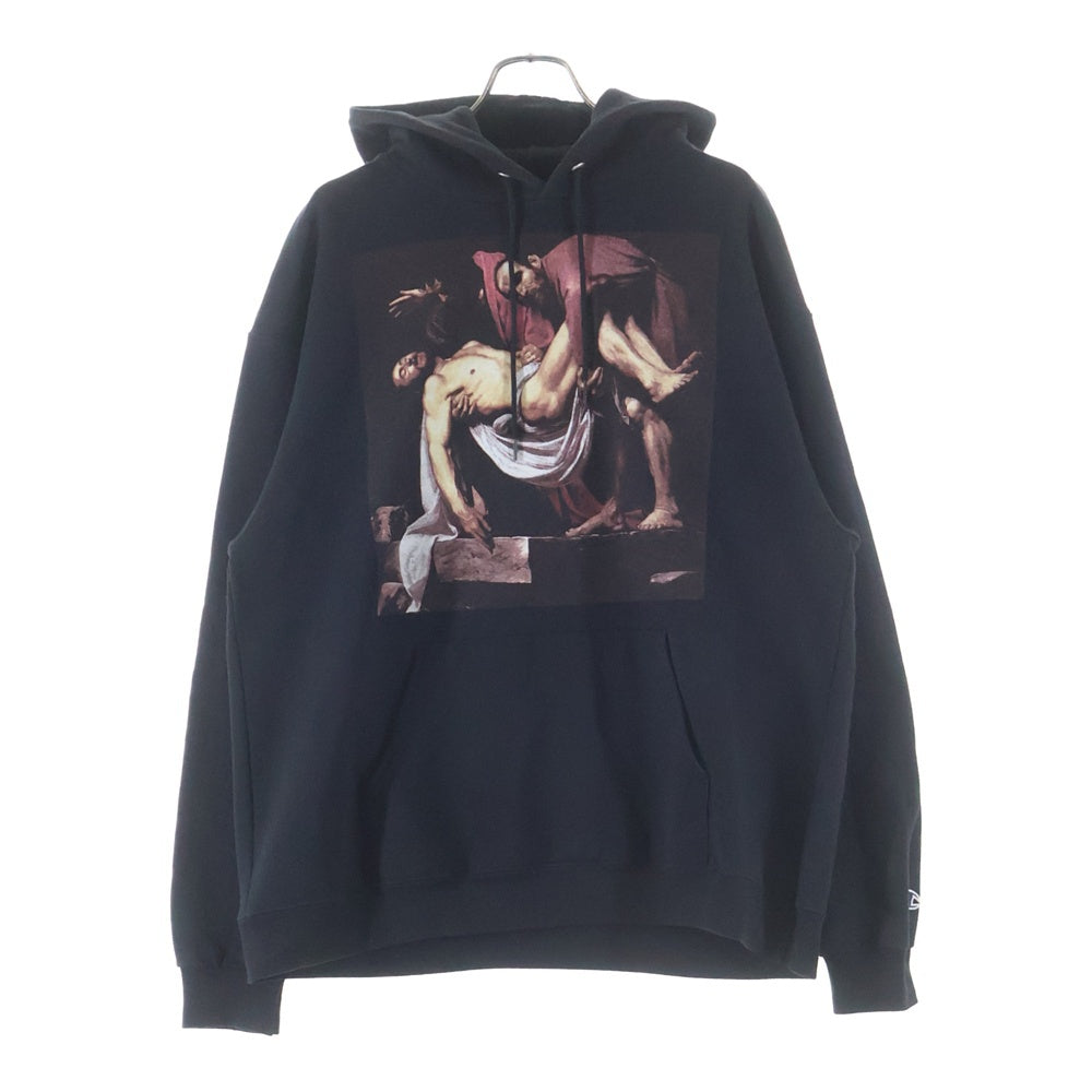 PYREX VISION(パイレックスヴィジョン) ×CHAMPION チャンピオン フォトプリント プルオーバースウェットフーディー パーカー ブラック