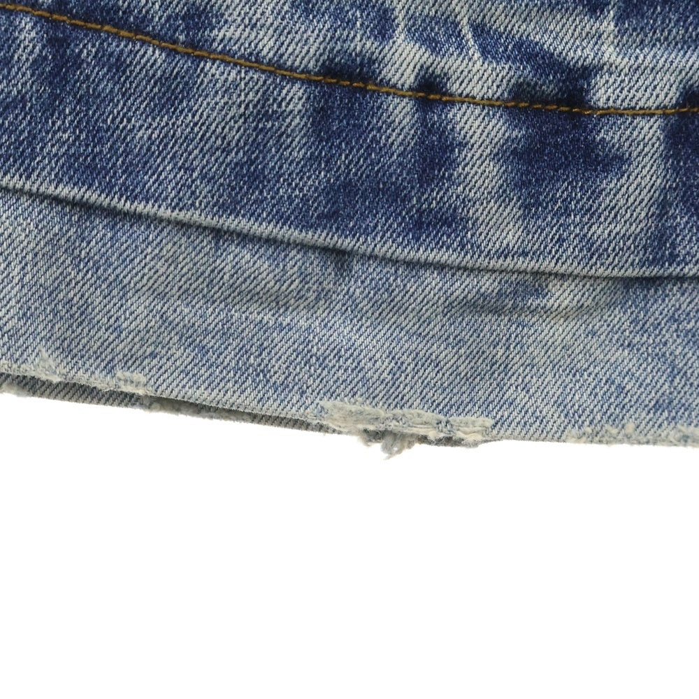 MLVINCE(メルヴィンス) 23AW DB FLARE JEANS ジップフライ フレアデニムパンツ ダメージジーンズ インディゴ MV23AW10-DFJ21IN
