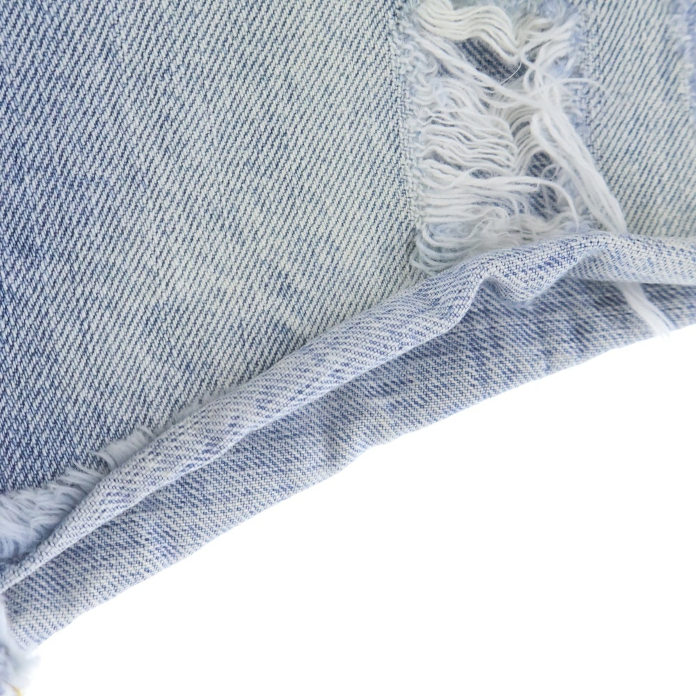 FEAR OF GOD(フィアオブゴッド) JEANS ダメージ加工 ボタンフライ デニムハーフパンツ インディゴ