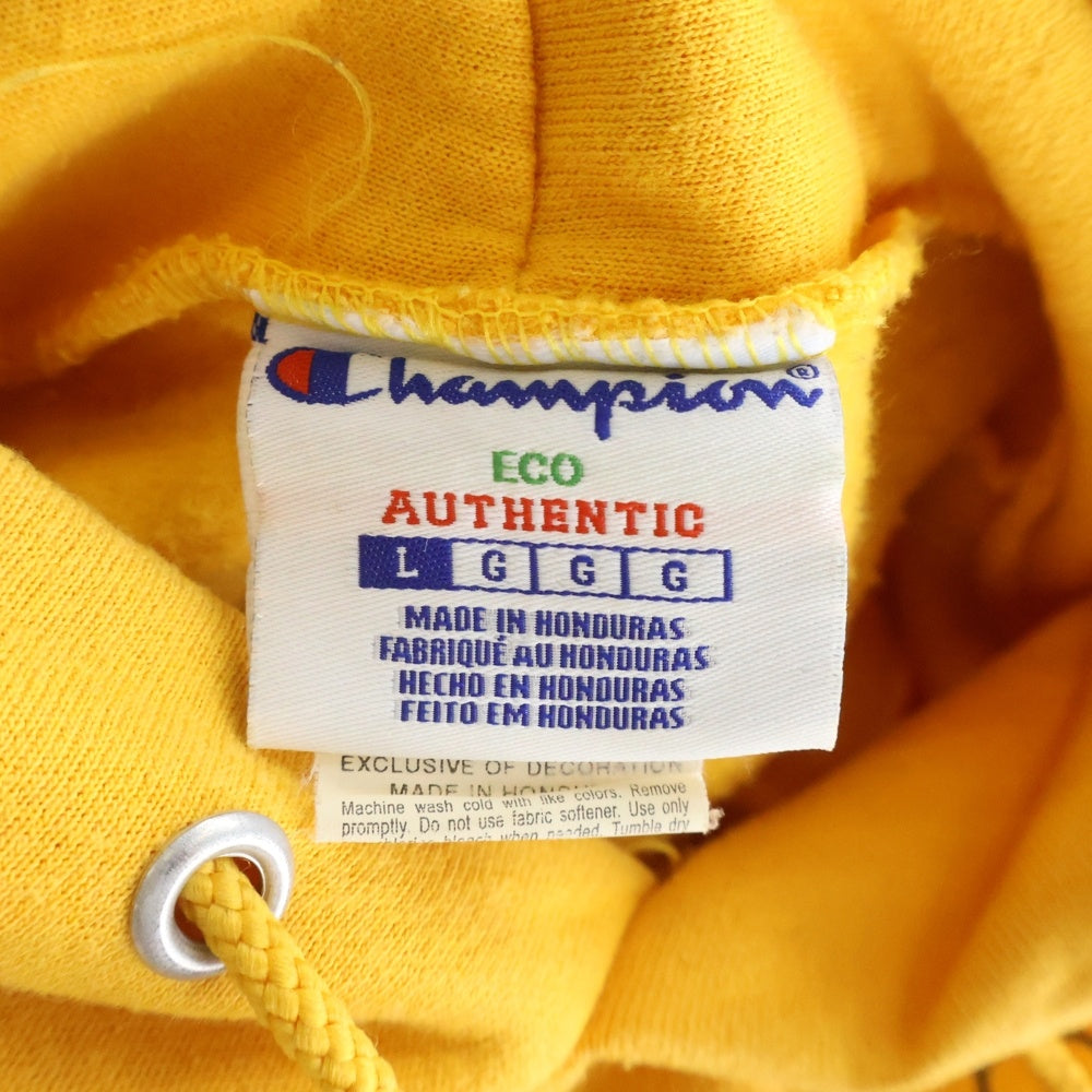 PYREX VISION(パイレックスヴィジョン) ×CHAMPION チャンピオン フォトプリント プルオーバースウェットフーディー パーカー イエロー
