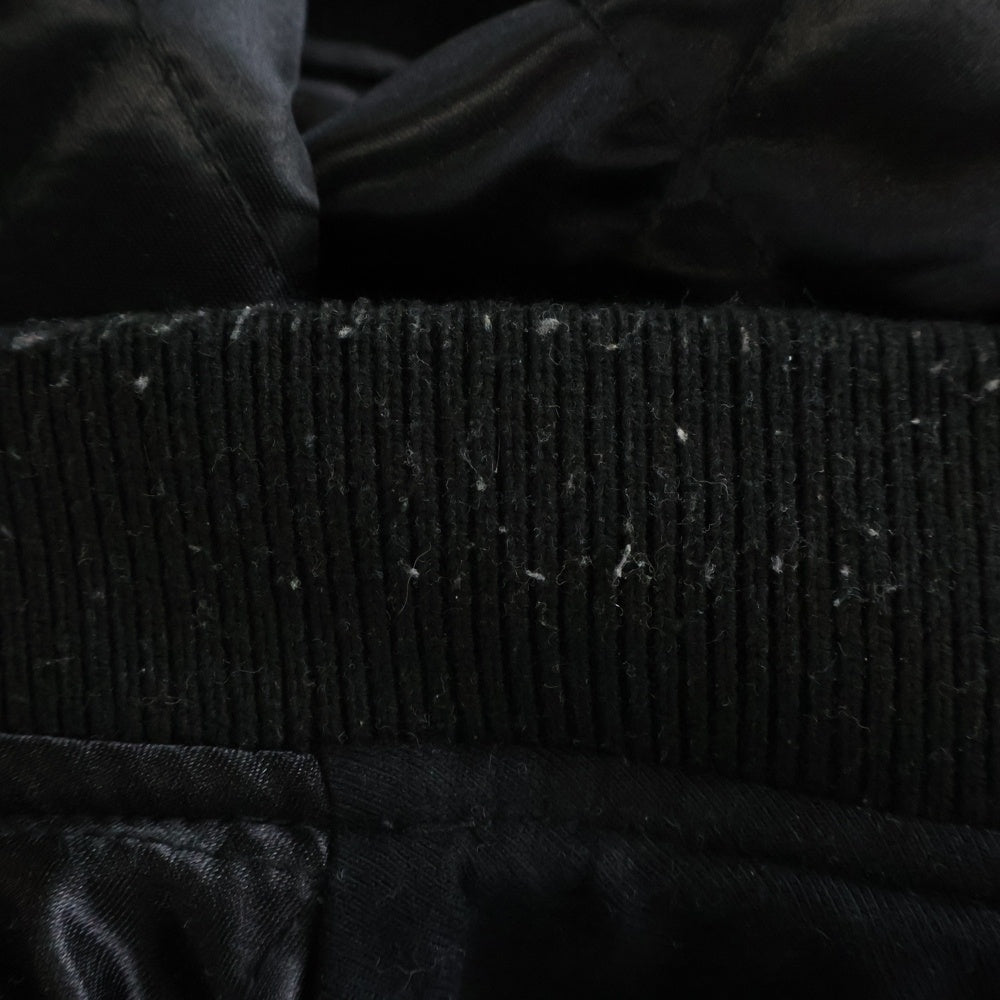 SUPREME(シュプリーム) 17SS Quilted Satin Varsity Jacket アーチロゴ キルテッドサテンバーシティジャケット ブラック
