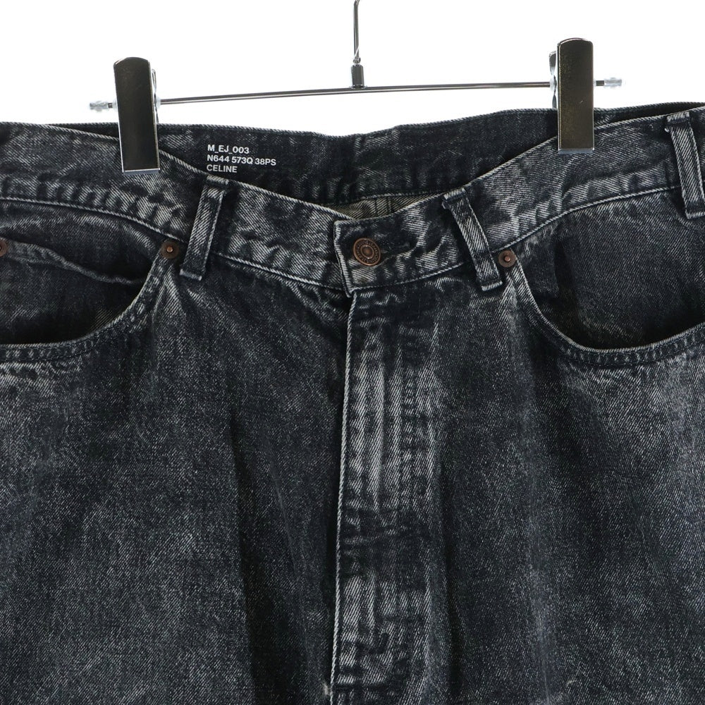 CELINE(セリーヌ) 22SS ELEPHANT JEANS ワイドバギー デニムパンツ グレー N644 573Q 38PS