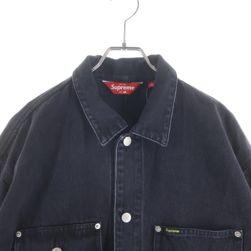 SUPREME(シュプリーム) 24SS Denim Chore Trucker Jacket デニムチョア トラッカージャケット ブラック